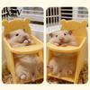 Small Animal Feeding Station Hamster Dining Chair, 3D Printed Mini Pet Seat, Cute Seat Furniture for Sugar Glider, Rat Cage Decor Accessory Miniature
