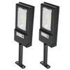 2 Stück 117LED Solarleuchte 50W Highlight Induktionsstraßenlampe für Garten Hof Weißes Licht