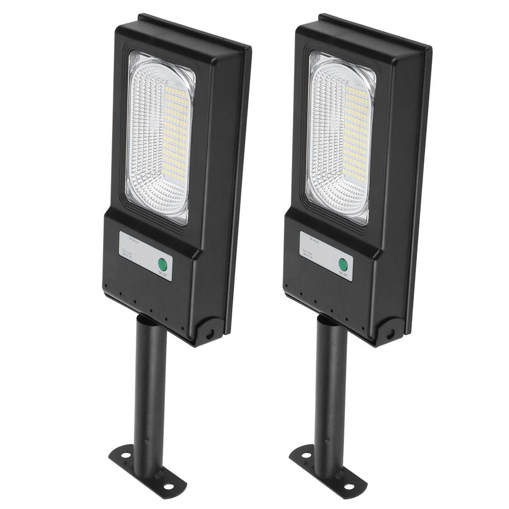 2 Stück 117LED Solarleuchte 50W Highlight Induktionsstraßenlampe für Garten Hof Weißes Licht