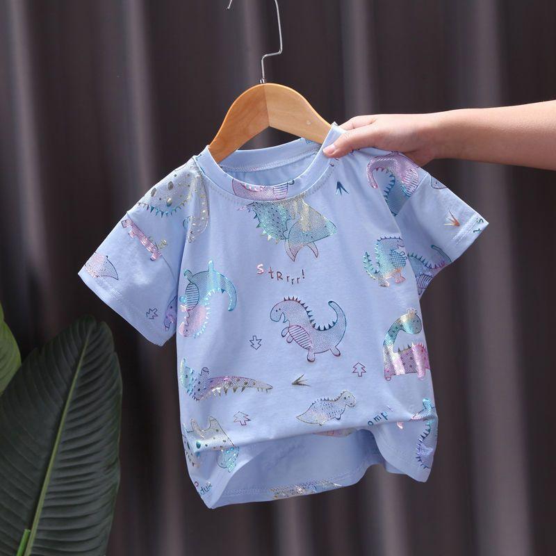Boys' Short Sleeved Summer Clothes Baby's T-shirt Thin Design Boys' and Girls' Baby Tops for Summer