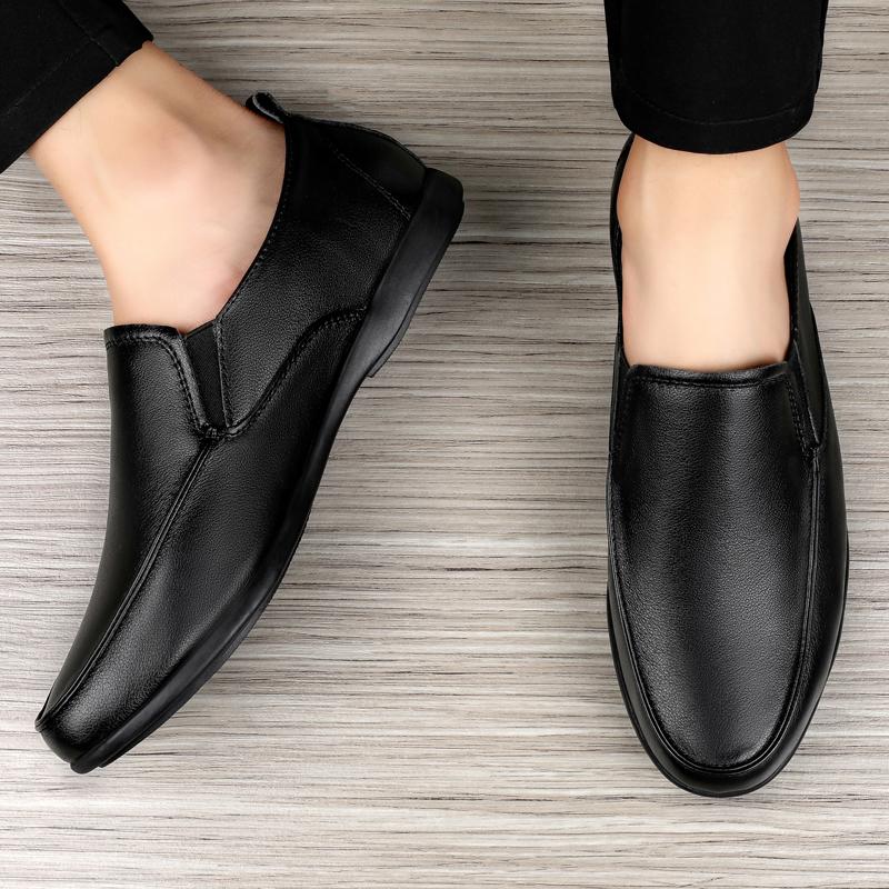 Herr Brittiska Formella Skor för Man Äkta Läder Formell Klassisk Bröllopsfest Skor