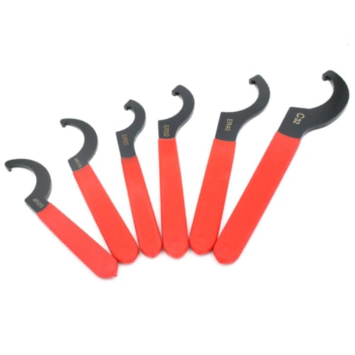 Winova Hook Wrench, 6-Piece Set for Vehicle Height Adjustment, C-Spanner, Durable Steel Pin Spanner, Multi-Purpose Wrench Set