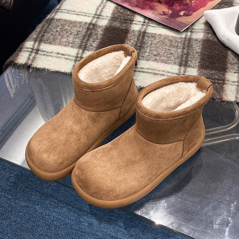 Thick-soled Snow Boots Women's New Winter Velvet Short Boots Non-slip Velvet Warm Bread Cotton Shoes