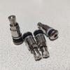4 Pcs Tire Valve Bolt In Stem Tubeless Valve Stem Cap For Bbs Alloys Wheels Chrome Silver Metal Car