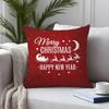 Christmas Santa Snowflake Elk Pillow Case  Plush Fabric Soft  Pillowcase Double Sided Print Cushion Cover Household Gifts