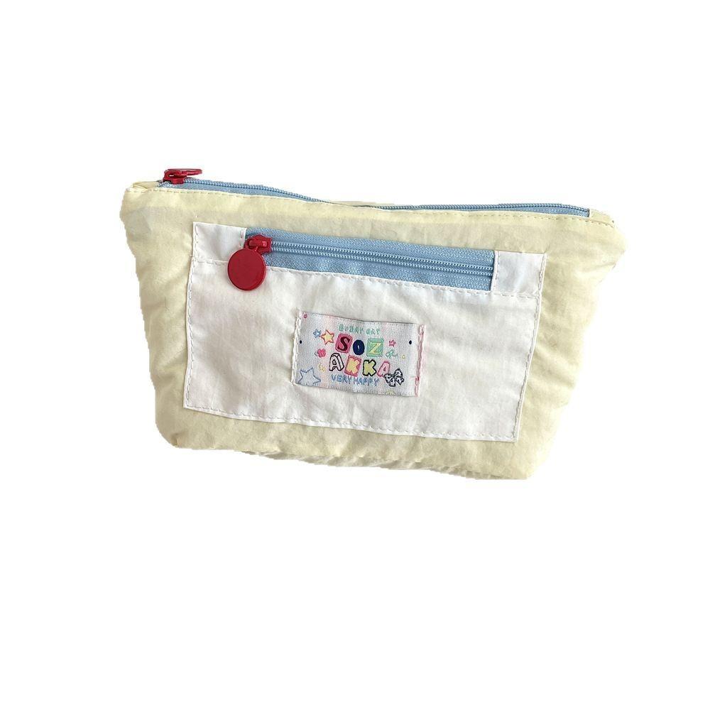 Canvas Multicompartment Pencil Case With Large Capacity For Students And Office Use