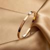 Luxury Love Bangle Bracelet - Gold Sparkling Unisex Hand Zircon, Fashion Gift for Men & Women