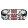 Pencil Case Durable 300D Polyester Practical Secure Zipper Closure with Mesh Pocket Removable Divider and Pen Slots for Students