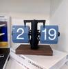 Creative Retro Flip Clock - Modern Simple Design, Ingenious Single-Leg Balance for Living Room Decor