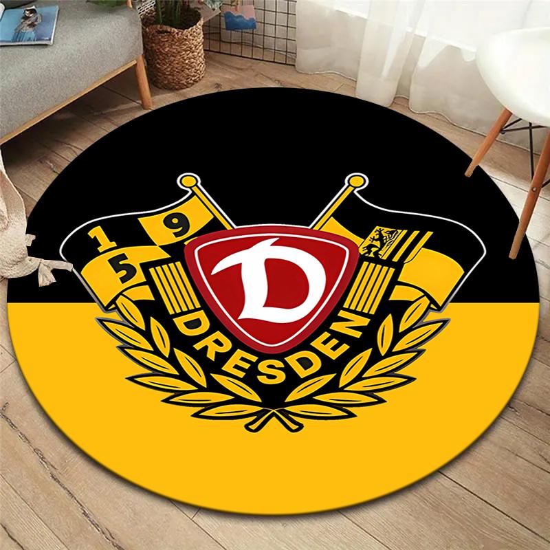 Kulatý koberec SG Dynamo Dresden, Koberec do obývacího pokoje, ložnice, k pohovce, herny, Dekorace, Protiskluzová podložka