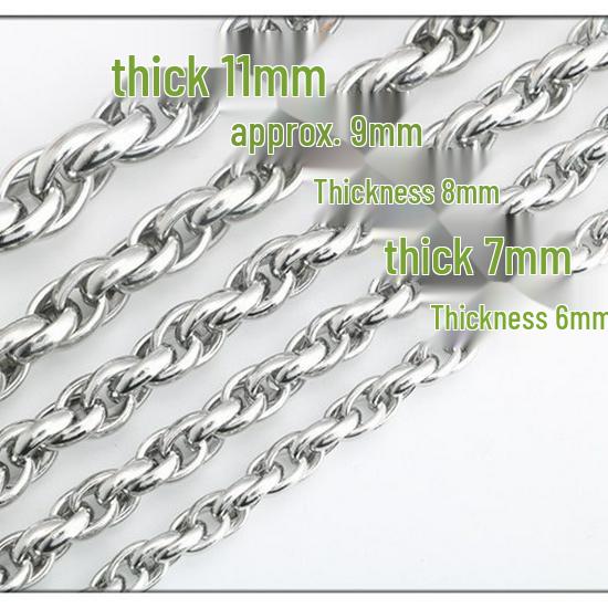 Stainless Steel Egg-Shaped Double-Clasp Twisted Chain Necklace with Dog Tag Pendant for Men and Women