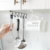 6 Hook Iron Under Shelf Cabinet Rack Mug Holder Metal Storage Hooks