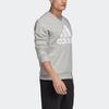 Adidas Printed Logo Crewneck Sweatshirt Men Sweatshirts Medium-Heather-Gray FL3925