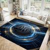 Borussia Dortmund Design Crystal Velvet Carpet Cozy Non?Slip Printed Rug For Bedroom Living Room Entrance