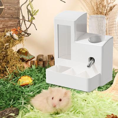3 In 1 Hamster Automatic Feeder Container Accessories Bowl Feeding Station Dispenser for Ferrets
