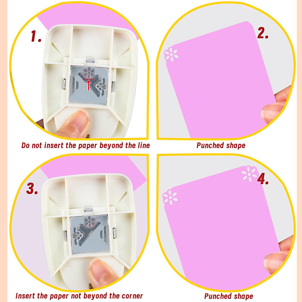 Craft Corner Decor Lace Puncher Rounder Puncher Paper Cutter 3 In 1 Hole Paper Cutter Label 3 In 1 for Scrapbooking Cardmaking