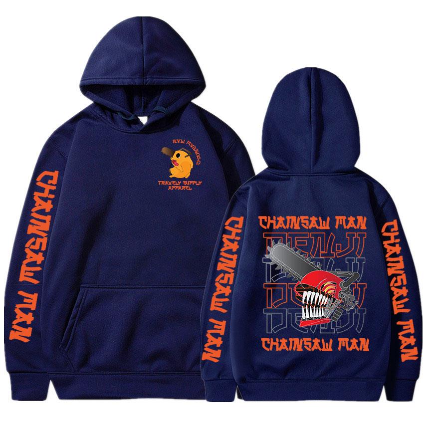 Anime Chainsaw Man Denji Pochita Hoodies Cartoon Bedruckte Herren Pullover Manga Grafik Sweatshirts Lange Ärmel Mit Kapuze Gothic Streetwear