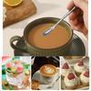 Stainless Steel Coffee Stirring Spoon,Silver Coffee Stir Sticks Drink Spoons,Long Handle Tea Coffee Spoons Tiny Salt Condiment Spoon,Coffee Bar