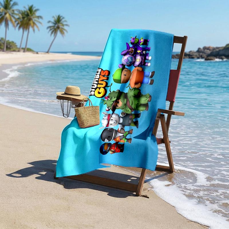 Stumble Guys Fashion Beach Towel: Ideal for Summer Adventures Soft, absorbent and quick drying suitable for swimming and bathing