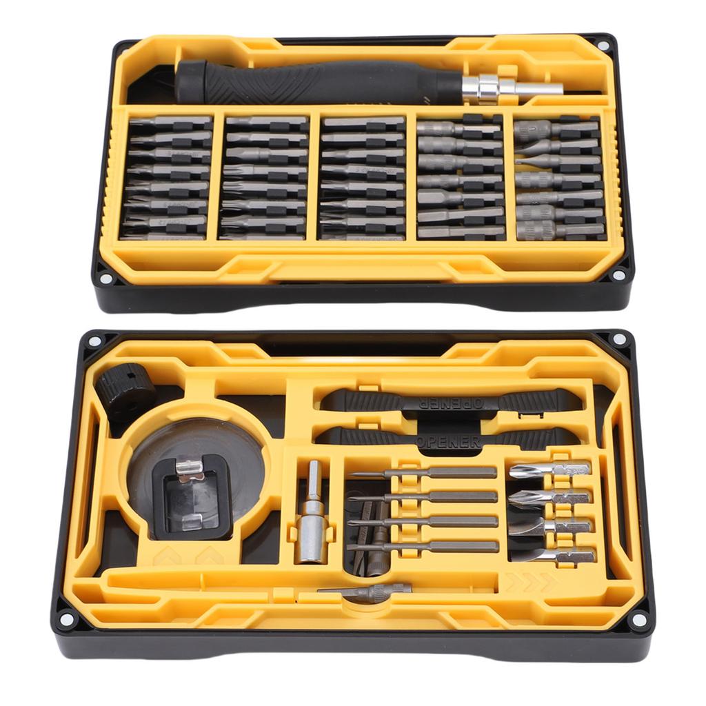 Precise Screwdriver Set Adjustable Torsion Reversible Screwdriver and 73 Bits with Magnetizer and Metal Tweezers