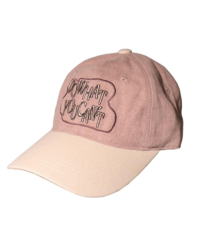 Seullipiseullib Do What You Cant Dark Pink/Beige Ball Cap