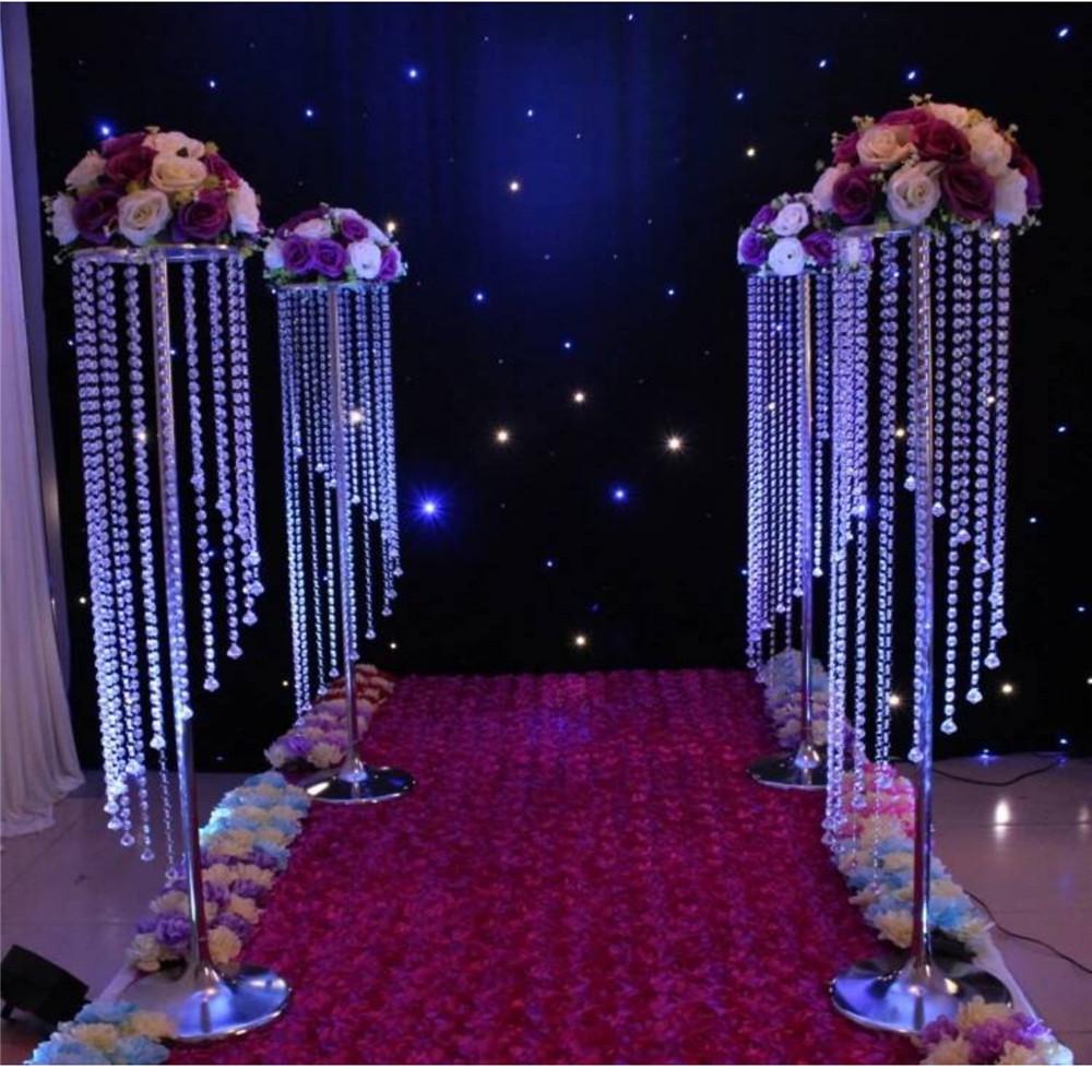 Golden Iron Wedding Flower Stand Ornament for Hotel and Home Decor