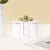 Qtip Holder with Lid Compartments Storage Box Cotton Swab and Cotton Balls Organizer - Transparent Bathroom Storage Container