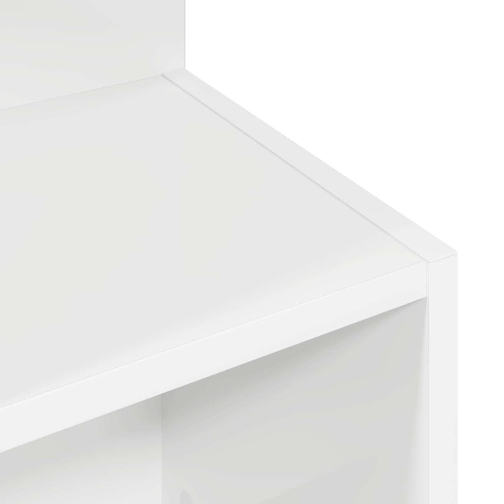 Side Table White Ø 39.5 X 55 Cm Engineered Wood