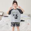 Girls Cotton Pajama Set Short Sleeve Cartoon Print Sleepwear Kids 8 Years