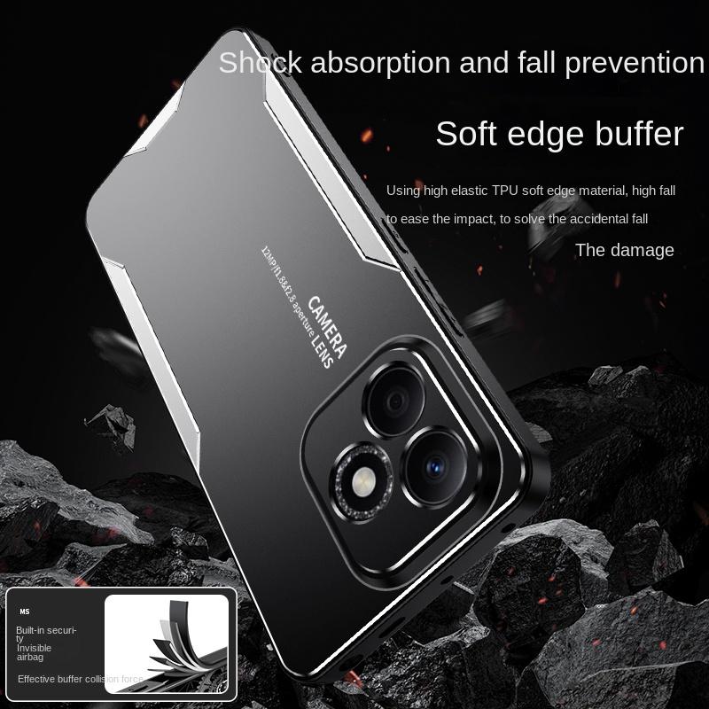 For Honor 400 Lite Aluminum Alloy Hard PC Case for Honor 400lite 300 Ultra 200 Shockproof Matte Silicone Protection Phone Case