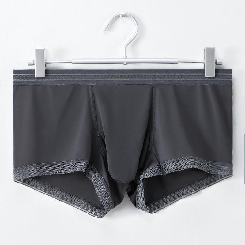Men's Summer Ultra Thin New Elephant Trunk Ice Silk Naked Boxer Briefs