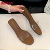 Fashion Fashion Transparent Women Wedges Slippers Female Slides Sandals Shoes Round Toe Footwear Ladies Heeled Slippers Wedges Shoes