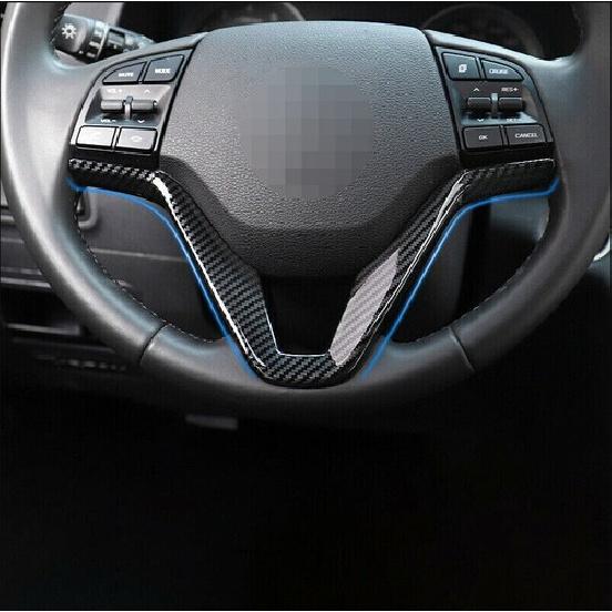 For Hyundai Tucson 2016- Carbon fiber Steering wheel V type cover trim 1pcs