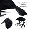 A95I-Halloween Decoration Simulation Black Crow Prop Set Fake Bird Ghost Halloween Black Crow Toys Scary Festival