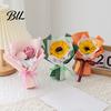 Decorative Faux Flowers Mini Fake Sunflower Bouquet Handcrafted Artificial Soap Carnation Rose Floral Decoration Handmade Valentine's Day Anniversary