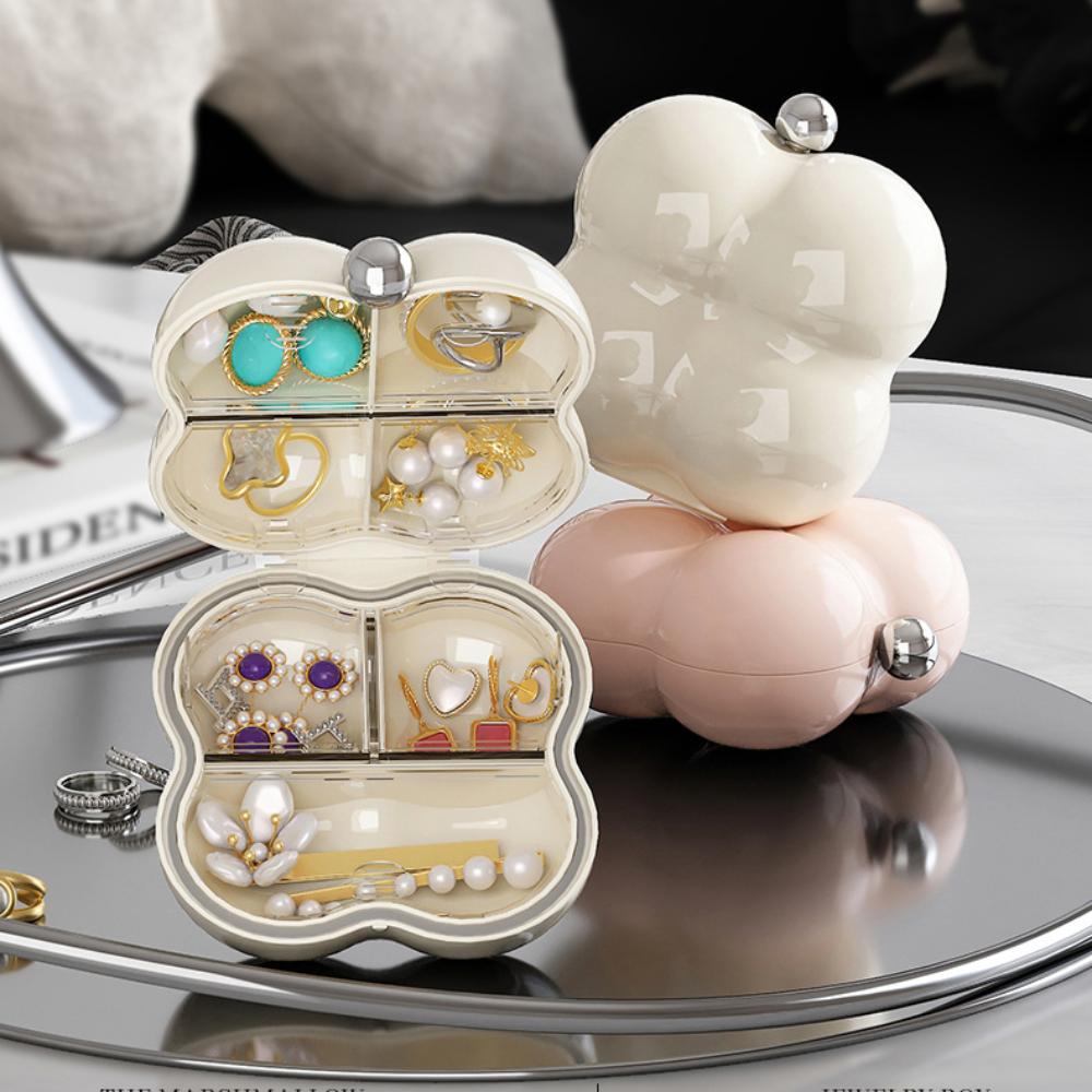 Mini Pill Boxes Portable Small Storage Container Marshmallow Shape Jewelry Storage Box  Travel
