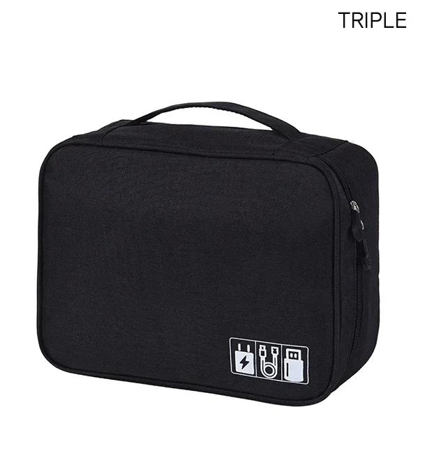 Borsa portaoggetti per cavi Organizzatore elettronico digitale impermeabile Porta dati USB portatile Borsa portaoggetti per cavo da viaggio