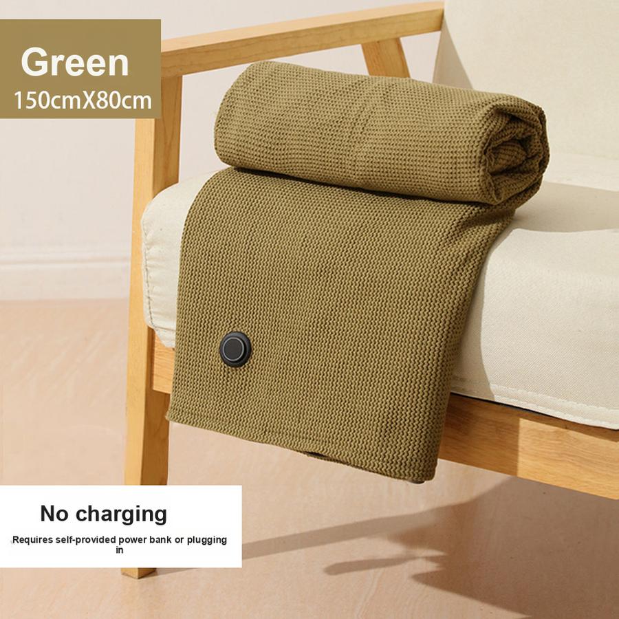 Hot Sale Portable Electric Heated Travel Blanket with USB Charging for Outdoor Use, Office Warming Blanket Without Power Bank