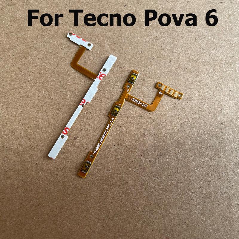 For Tecno Pova 6 Neo On Off Power Volume Buttons Flex Cable Volume Button Key Flex Cable Replacement