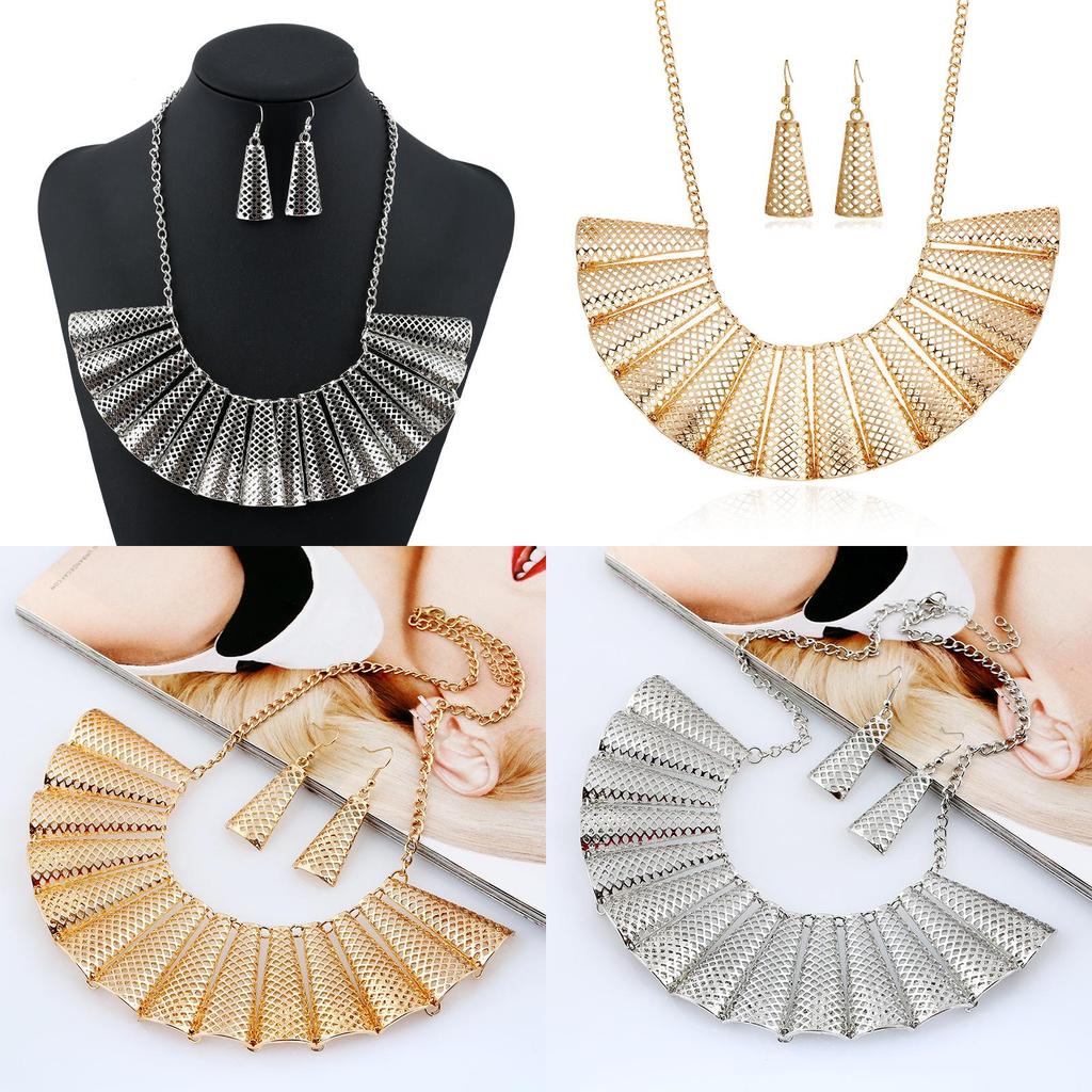 Alloy Geometric Necklace With Hollow Structure For Men Women And Gift Occasions