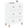 White Drawer Cabinet 66 x 34.5 x 90 cm Engineered Wood