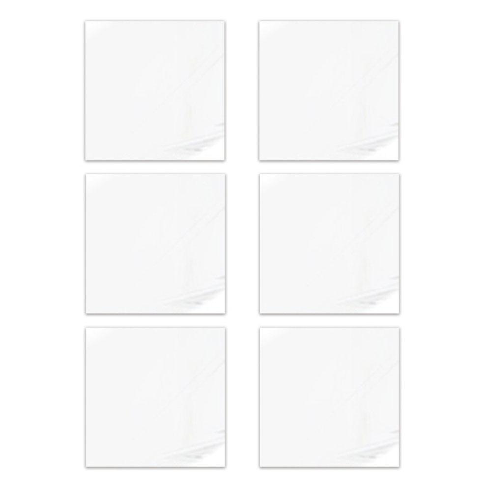 

Абсолютно новые настенные наклейки для домашнего декора для ванной комнаты щедрые серебристые настенные наклейки водонепроницаемые 3D квадратные 6 шт акрил