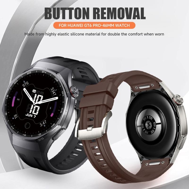 No Gaps Silicone Strap for Huawei Watch GT6 Pro 46mm Offical Soft  Adjustable Sport Straps for GT6Pro 46mm Quick Release Band