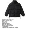 Men Cotton Coat Solid Color Stand Collar Long Sleeve Down Coat with Pockets Winter