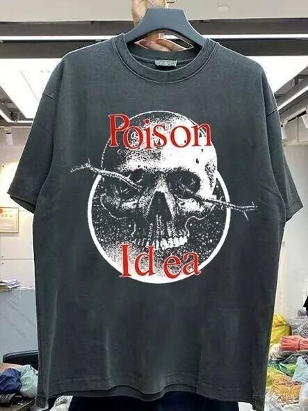 Poison Idea Rock Band Short Sleeve Black Unisex Tshirt Men Women S5XL Unisex T-Shirt XXXXL