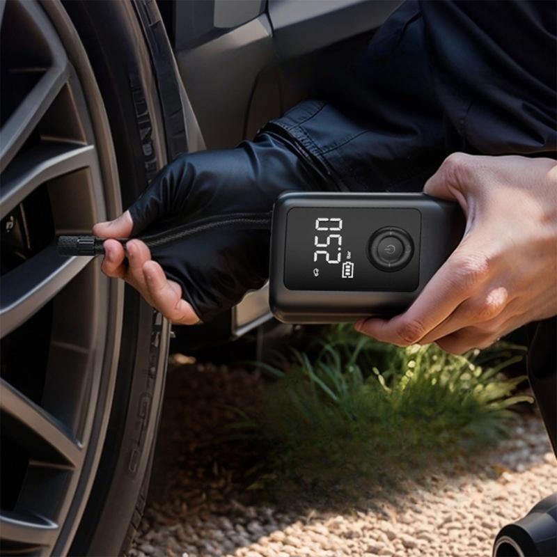 intelligent  Wireless Tire Inflator easy carry  Air Pumps with Digital Pressure Gauges Air Compressor for Auto Motorcycle bikes 