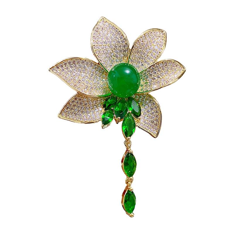 Senior Brooches Flower Leaf Brooch Pins for Women Suit Pendant  Fashion Brooches Jewelry