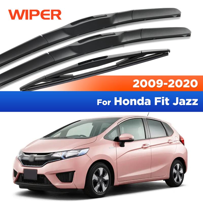 

Wiper Front + Rear Wiper Blades Set Kit For Honda Fit Jazz MK2 MK3 2009-2017 2016 2015 2014 2010 Windshield Windscreen 26 14 14 Right hand drive