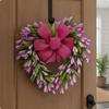 Heart Artificial Flower Wreath Gift Idea Valentine AuthenticLooking Petals Home Decor for