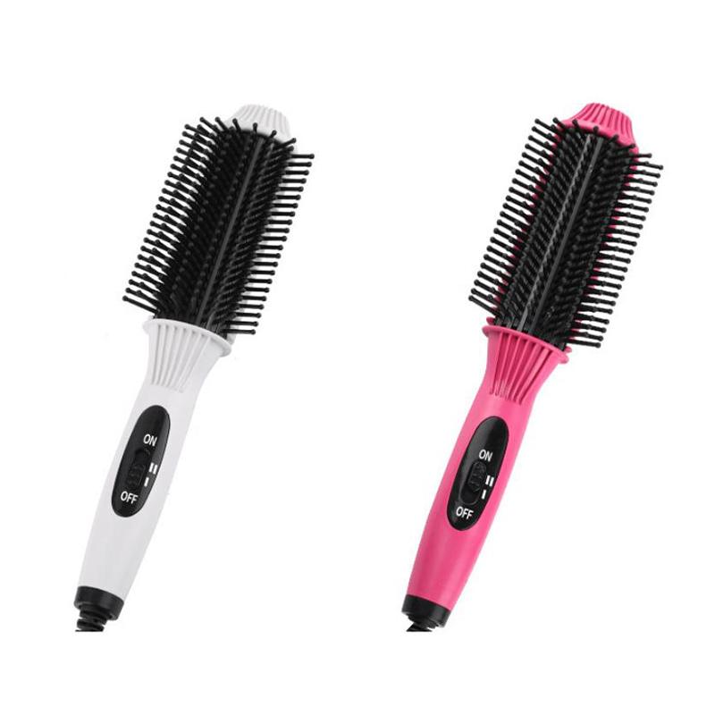 Multifunctional Heating Curling Iron Ceramic Heated Round Brush Electric Hair Straightener Brushes Professional Styling Tool